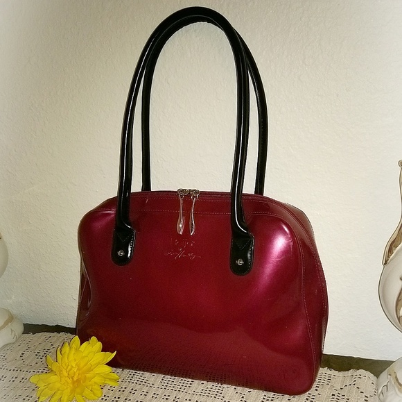 Beijo By Susan Hadley Maroon Satchel Bag - Picture 2 of 6